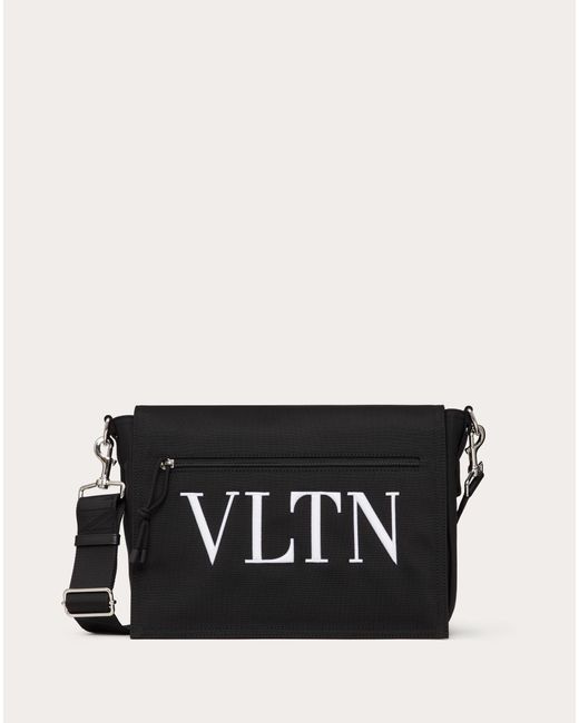 Valentino Garavani Synthetic Vltn Nylon Messenger Bag in Black/White ...