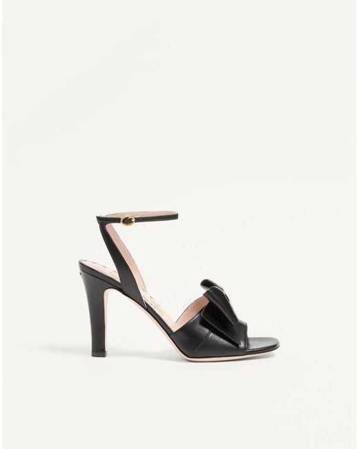 Valentino Garavani White Bowow Kidskin Sandal 95Mm 36.5