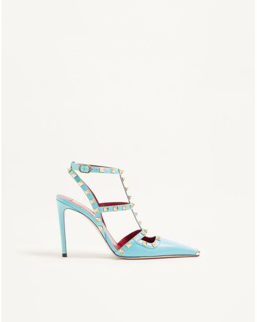 Valentino Garavani White Rockstud Kidskin Pumps 100Mm 36.5