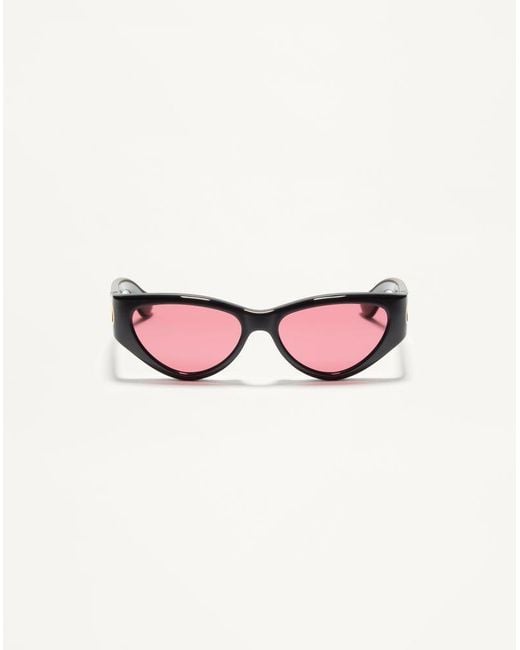 Valentino Pink Cat-Eye Acetate Eyewear