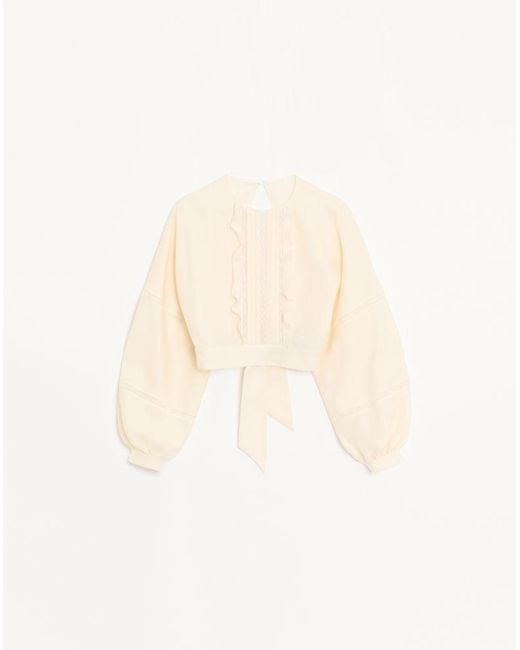 Valentino White Couture Linen Top