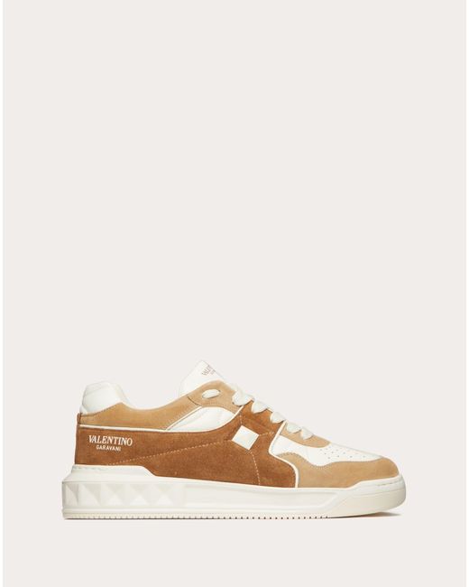 One Stud Sneaker Garavani Calfskin Fabric White main image 1