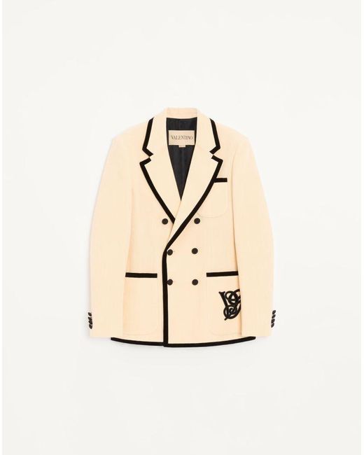 Valentino Natural Double-Breasted Jacket for men