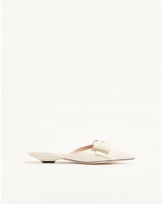 Valentino Garavani Natural Bowow Kidskin Mule 20Mm 37.5