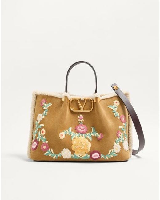 Valentino Garavani Metallic Medium Shopping Bag