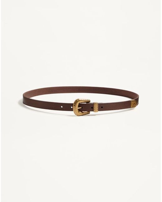 Valentino Garavani Natural Vlogo Signature Calfskin Belt 20 Mm for men