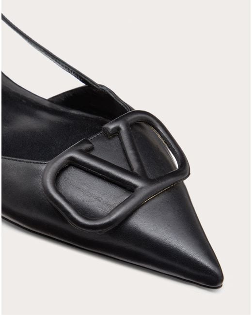 Valentino Garavani Vlogo Signature Calfskin Slingback Ballet