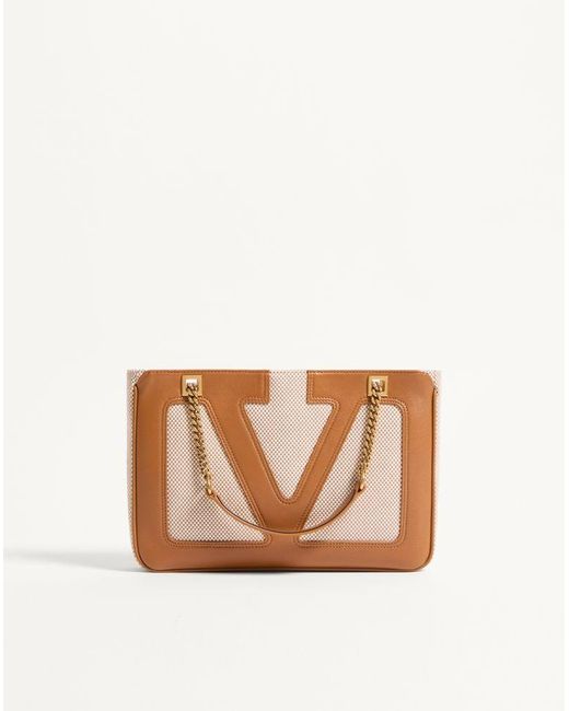 Valentino Garavani Multicolor Viva Superstar Small Canvas Shopping Bag