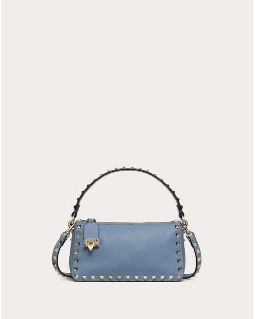 Valentino Garavani Small Vsling Grainy Calfskin Handbag in Blue