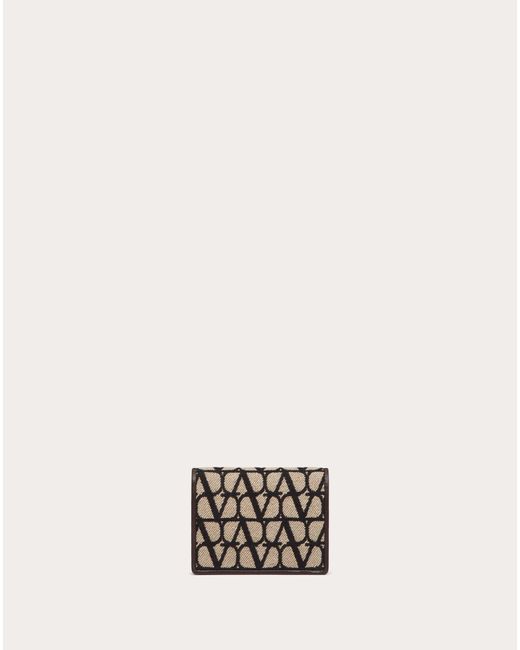 Valentino Garavani Natural Small Toile Iconographe Wallet