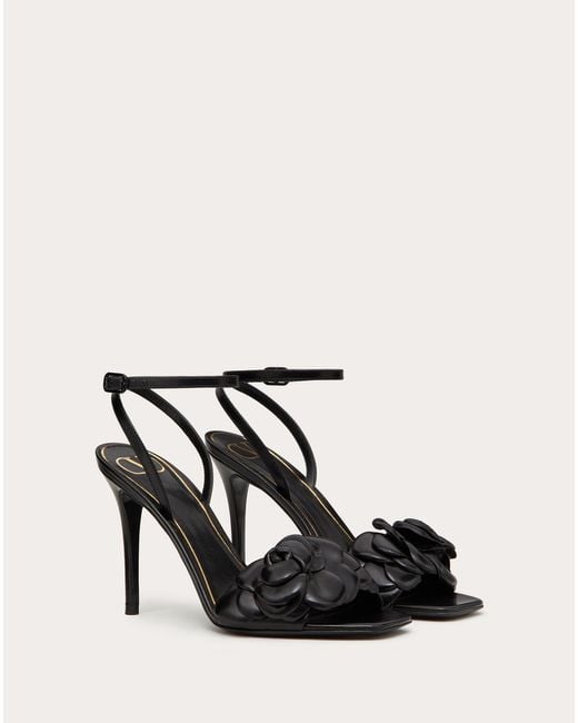 Valentino Garavani Black Atelier Shoes 03 Rose Edition Sandal 100 Mm