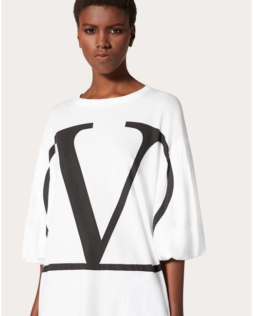 Valentino Vlogo T Shirt In Black White Black Save 25 Lyst