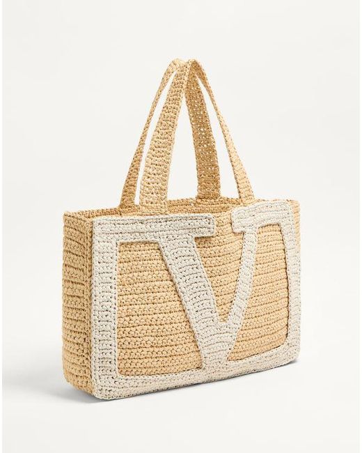 Valentino Garavani Natural Viva Superstar Grosser Shopper Aus Raffia Frau