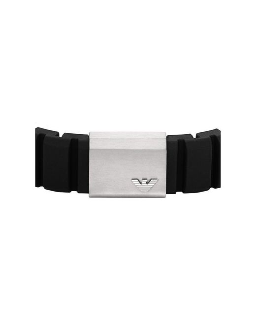 Bracelet egs3079040 silicone Emporio Armani pour homme en coloris Black