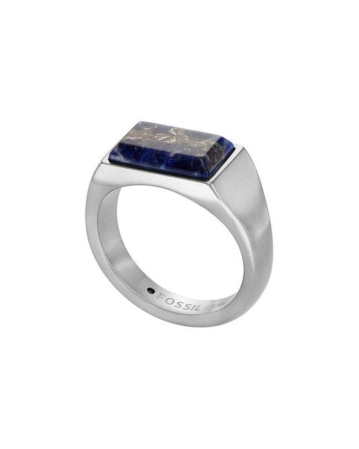 Bague jewelry jf04726040 acier inoxydable Fossil pour homme en coloris Blue