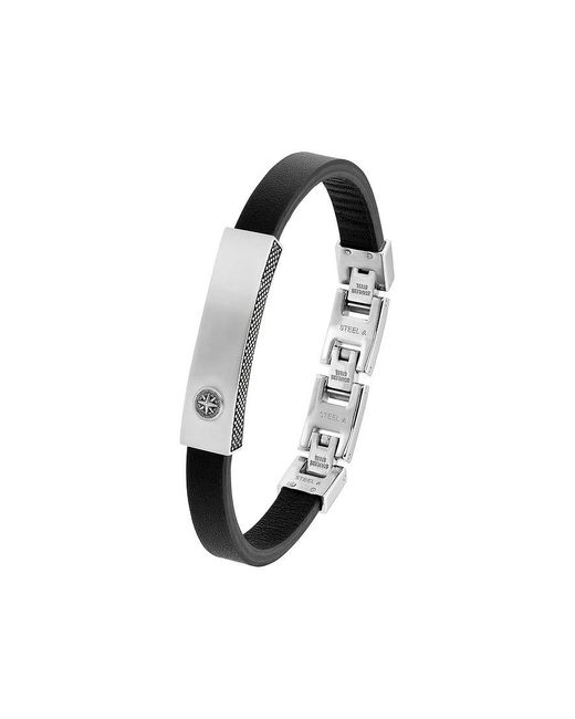 Bracelet 2037998 cuir S.oliver pour homme en coloris Black