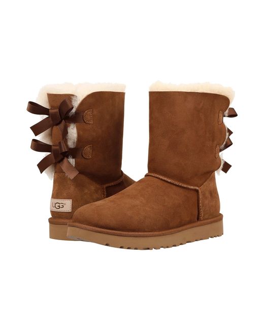 UGG Suede Bailey Bow Ii Ankle Boot in Brown - Save 29% - Lyst