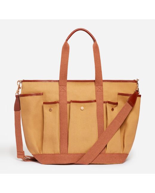Cabas Zippé Multipoches Vanessa Bruno en coloris Brown