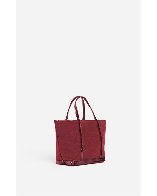 Cabas Zippé En Lin Vanessa Bruno en coloris Red