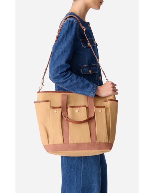 Cabas Zippé Multipoches Vanessa Bruno en coloris Brown