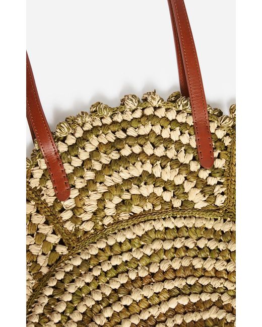 Panier Bicolore En Raphia Vanessa Bruno en coloris Metallic