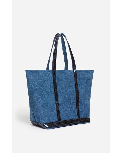 Cabas Zippé En Lin Vanessa Bruno en coloris Blue