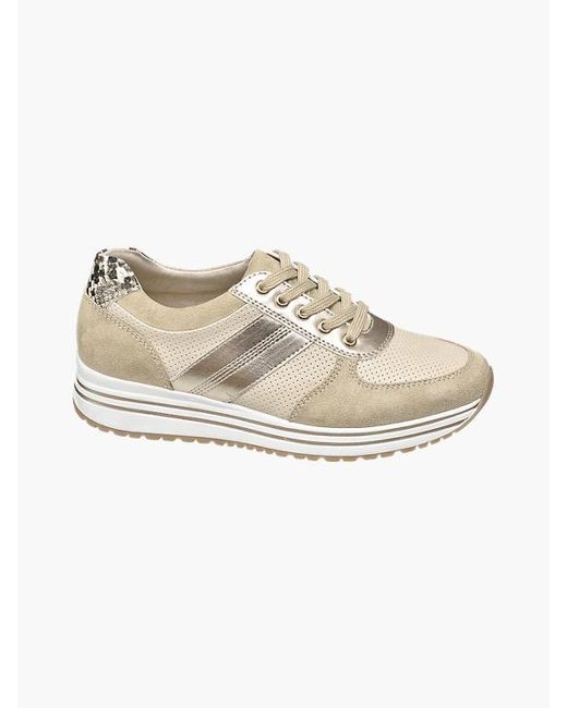 graceland Rubber Sneaker Metallic in het Naturel - Lyst
