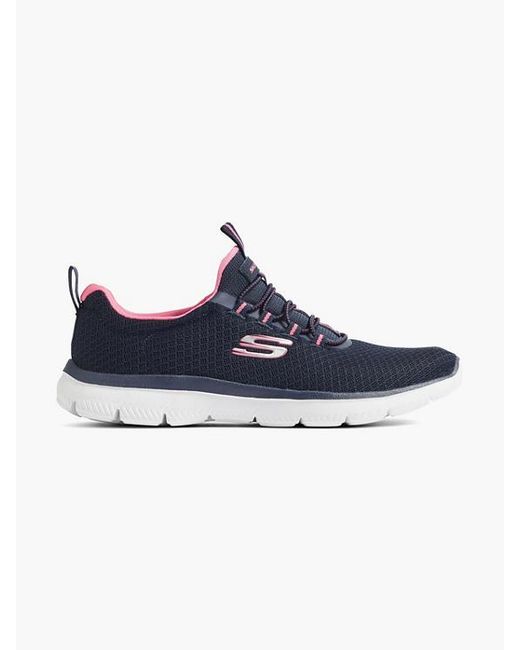 Skechers Rubber Donkerblauwe Sneaker Memory Foam in het Blauw - Lyst