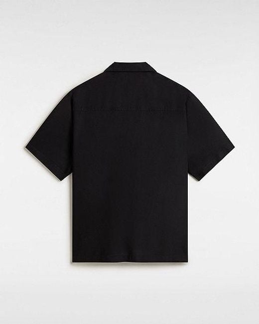 Chemise Tissée À Manches Courtes Premium Camp Collar Vans pour homme en coloris Black