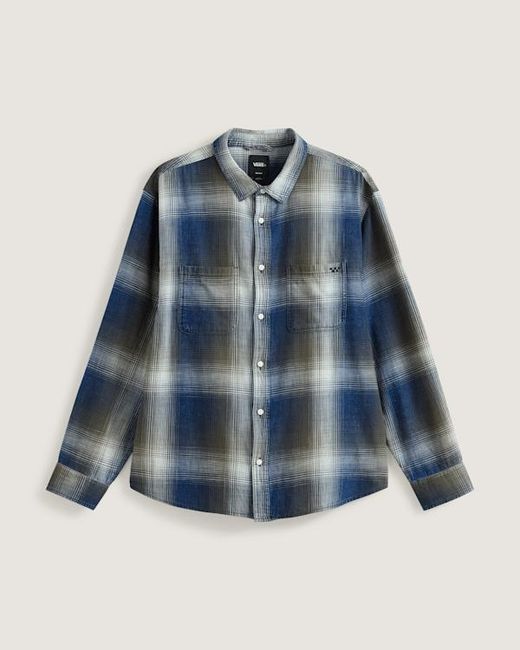 Vans Blue Plaid Long Sleeve Shirt for men