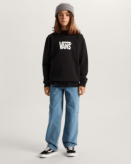 Vans Black Kids Stretch Logo Crew Sweatshirt (8-14 Years)