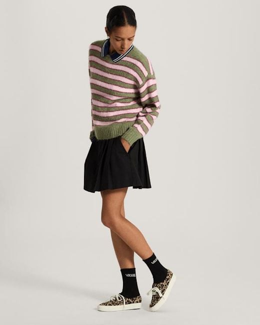Vans Green Rollins Stripe Sweater Balsam/Mystcmlbry