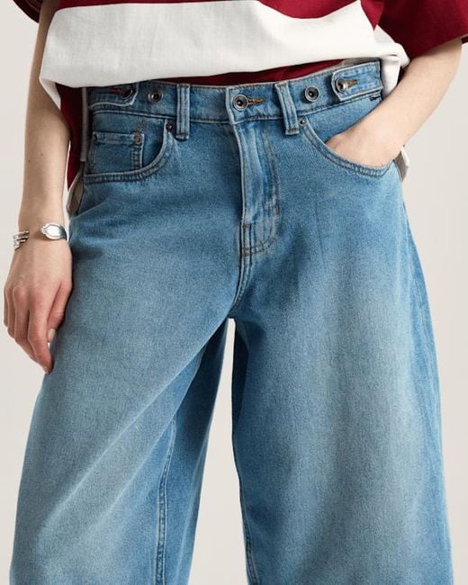 Vans Blue Cinched Check-5 Baggy Shorts