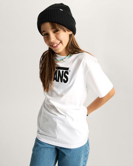 Vans White Kids Stretch Logo T-Shirt (8-14 Years)
