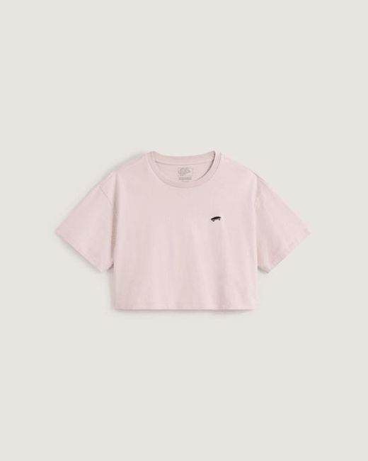 Vans Pink Salton Relax Crop T-Shirt, Damen, Größe