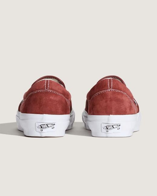 Vans Red Premium Classic Slip-On Shoes for men