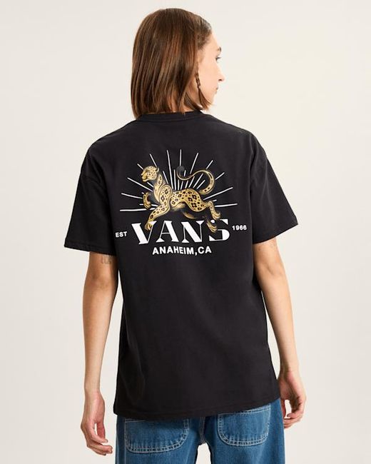 Vans Leopard Palm Tee, Vrouw, Grootte in het Black