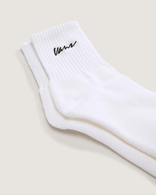 Vans Classic Script Half Crew Socken (1 Paar) Herren, Größe: L (48-51​ in White für Herren