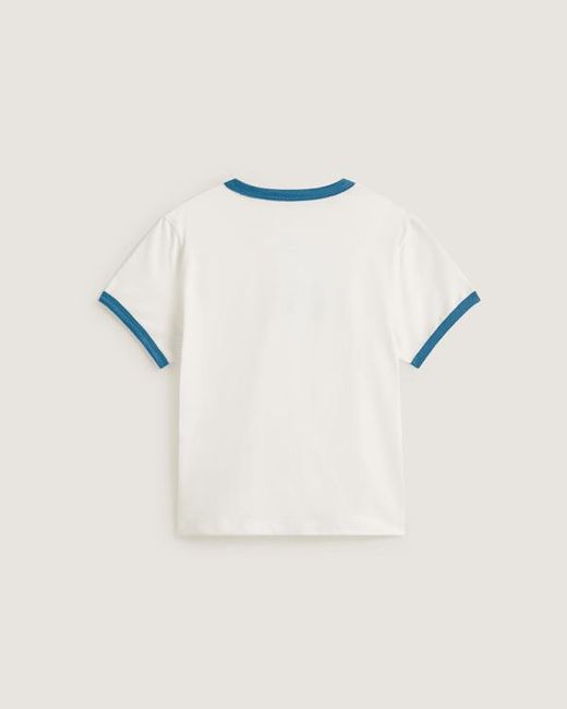 Vans White Circle V Ringer T-Shirt