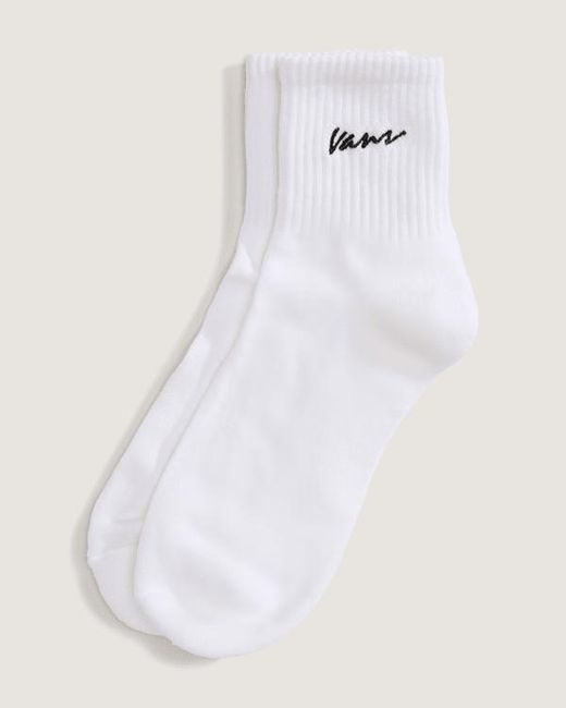 Vans Classic Script Half Crew Socken (1 Paar) Herren, Größe: L (48-51​ in White für Herren