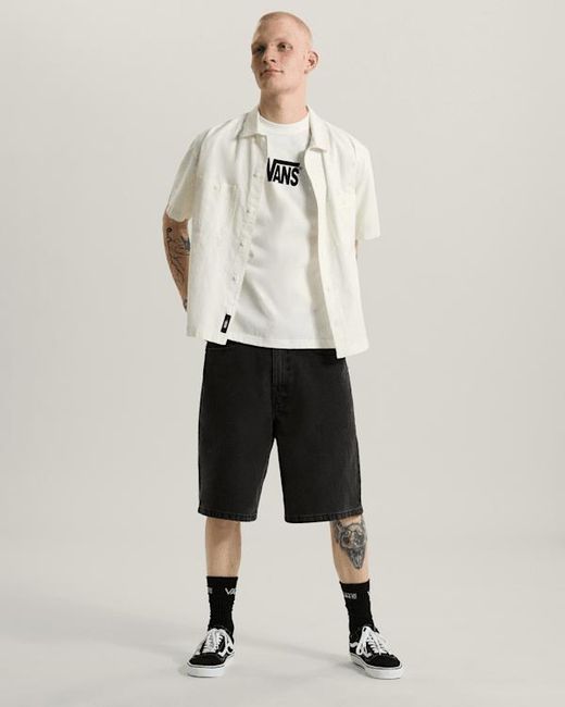 Vans White Stretch Logo T-Shirt for men