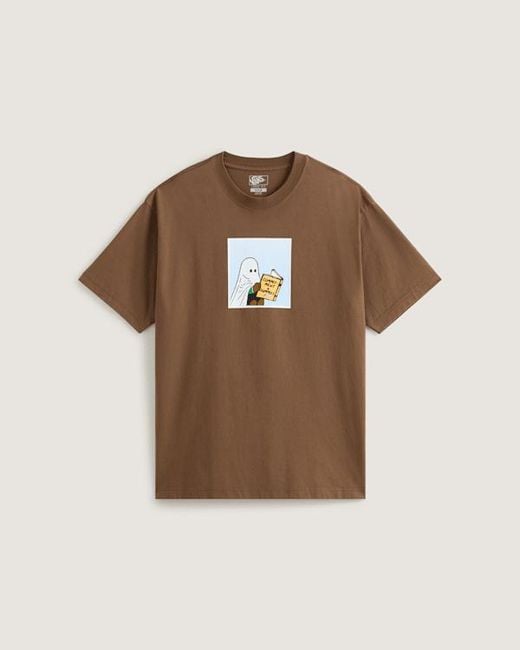 Vans Brown Commitment 4 Dummies Loose T-Shirt for men