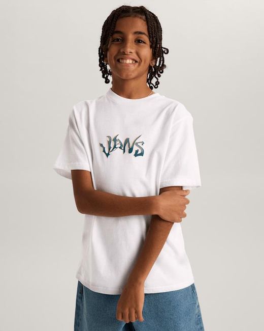 Vans White Kids Wild Circle T-Shirt (8-14 Years)