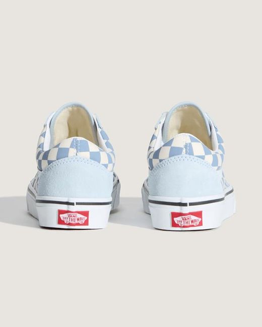 Vans Blue Old Skool Checkerboard Shoes for men