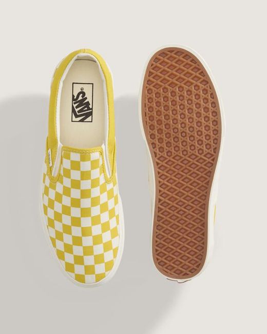 Vans Yellow Classic Slip-On Shoes for men