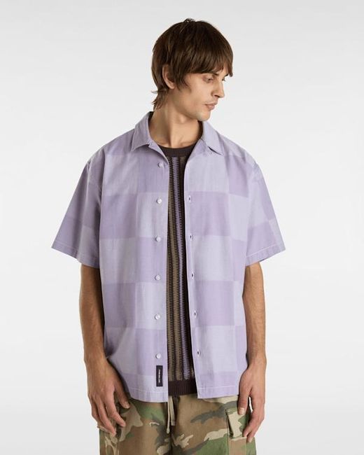 Vans Purple Kessler Checkerboard T-Shirt for men