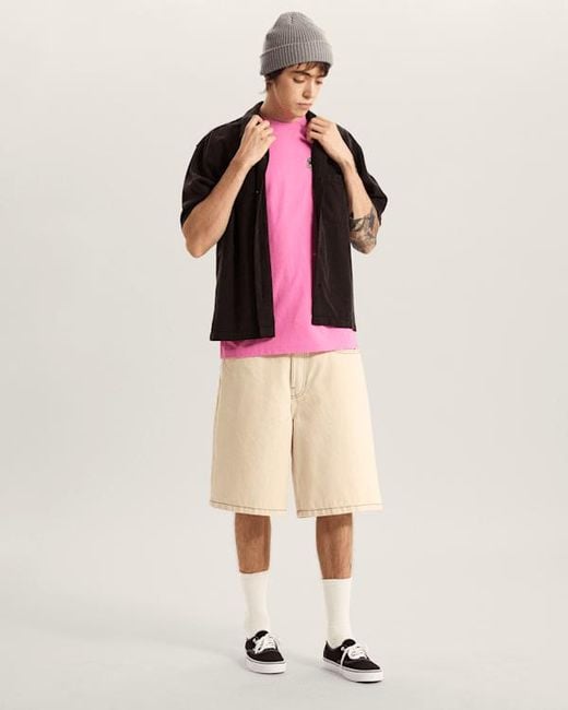 Vans Black Van Doren Check Camp T-Shirt for men