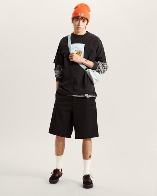 Vans Black Commitment 4 Dummies Loose T-Shirt for men