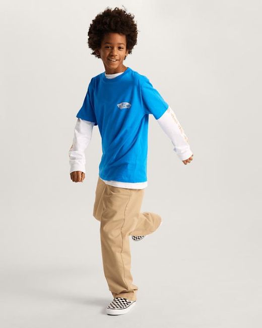 Vans Blue Kids Double Standard T-Shirt (8-14 Years)