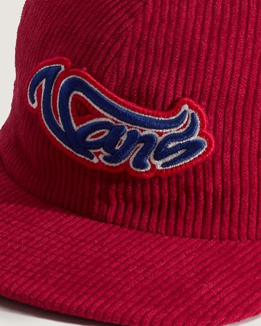 Vans Red Wavy Script Jockey Hat for men